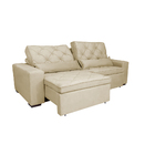 Sofá Austin 2,22m Retrátil, Reclinável Com Molas No Assento E