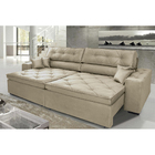 Sofá Austin 2,22m Retrátil, Reclinável Com Molas No Assento E