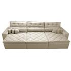 Sofá Austin 3,22m Retrátil, Reclinável Com Molas No Assento E