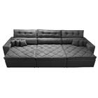 Sofá Austin 3,22m Retrátil, Reclinável Com Molas No Assento E