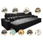 Sofá Austin 3,22m Retrátil, Reclinável Com Molas No Assento E