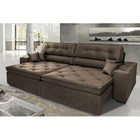 Sofá Austin Plus 262cm Retrátil Com Molas Café - Ws