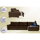 Sofá Austrália 3,52 Mts Retrátil, Reclinável Com Molas E Pill