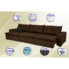 Sofá Austrália 3,52 Mts Retrátil, Reclinável Com Molas E Pill