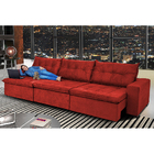 Sofá Austrália 3,82 Mts Retrátil, Reclinável Com Molas E Pill