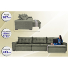 Sofá Austrália 4,12 Mts Retrátil, Reclinável Com Molas E Pill