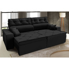 Sofá Australia Retratil E Reclinavel 2,12 Mts Suede Preto Car