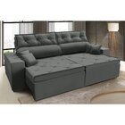 Sofá Australia Retratil E Reclinavel 2,92 Mts Suede Cinza Car