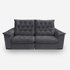 Sofá Bahamas 2 Lugares 1,70 Metros Veludo - 10 Cinza