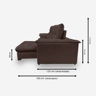 Sofá Bahamas 2 Lugares 1,70 Metros Veludo - 17 Chocolate