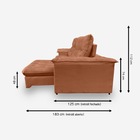 Sofá Bahamas 2 Lugares 1,70 Metros Veludo - 20 Terracota