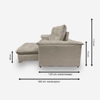 Sofá Bahamas 2 Lugares 1,90 Metros Veludo - 02 Bege