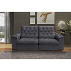 Sofá Bahamas 2 Lugares 1,90 Metros Veludo - 10 Cinza