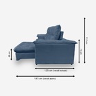 Sofá Bahamas 4 Lugares 2,50 Metros Veludo - 24 Marinho