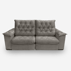 Sofá Bahamas 5 Lugares 2,70 Metros Veludo - 03 Capuccino