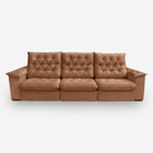 Sofá Bahamas 6 Lugares 3,20 Metros Veludo - 20 Terracota