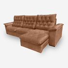 Sofá Bahamas 6 Lugares 3,20 Metros Veludo - 20 Terracota