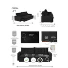 Sofá Bahia Modular 6 Lugares 2,90mt Com Molas Retrátil E Recl