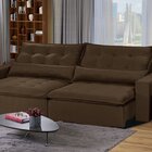 Sofá Bahia Modular 6 Lugares 290cm Com Molas Retrátil E Recli