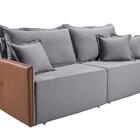 Sofá Bali 1,80 Compose Linho Grafite Retrátil Sala Confortáve