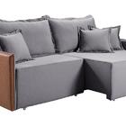 Sofá Bali 1,80 Compose Linho Grafite Retrátil Sala Confortáve