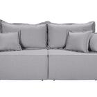 Sofá Bali 1,80 Compose Linho Grafite Retrátil Sala Confortáve