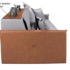 Sofá Bali 1,80 Compose Linho Grafite Retrátil Sala Confortáve