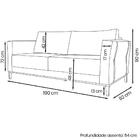 Sofa Balli 2 Lugares 190cm Pes Madeira Linho 222 Ezz