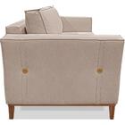 Sofa Balli 3 Lugares 210cm Pes Madeira Linho 223 Ezz