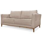 Sofa Balli 3 Lugares 210cm Pes Madeira Linho 223 Ezz
