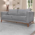 Sofa Balli 3 Lugares 210cm Pes Madeira Linho 223 Ezz