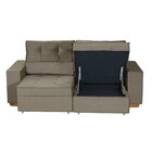 Sofá Baú Retrátil E Reclinável 3 Lugares 190cm Veludo Nobre L