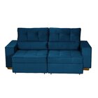 Sofá Baú Retrátil E Reclinável 3 Lugares 190cm Veludo Nobre L