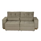 Sofá Baú Retrátil E Reclinável 4 Lugares 220cm Veludo La Plat