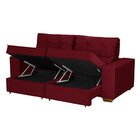 Sofá Baú Retrátil E Reclinável 4 Lugares 220cm Veludo Nobre L