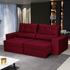 Sofá Baú Retrátil E Reclinável 4 Lugares 220cm Veludo Nobre L