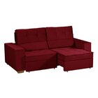 Sofá Baú Retrátil E Reclinável 4 Lugares 220cm Veludo Nobre L