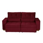 Sofá Baú Retrátil E Reclinável 4 Lugares 220cm Veludo Nobre L