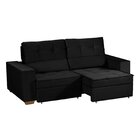 Sofá Baú Retrátil E Reclinável 4 Lugares 220cm Veludo Nobre L