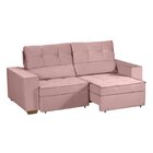 Sofá Baú Retrátil E Reclinável 5 Lugares 250cm Veludo Nobre L