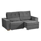 Sofá Baú Retrátil E Reclinável 5 Lugares 250cm Veludo Nobre L