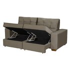 Sofá Baú Retrátil E Reclinável 5 Lugares 250cm Veludo Nobre L