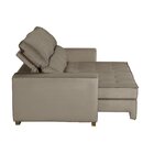 Sofá Baú Retrátil E Reclinável 5 Lugares 250cm Veludo Nobre L