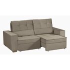 Sofá Baú Retrátil E Reclinável 5 Lugares 250cm Veludo Nobre L