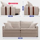 Sofá Baú Sem Caixa Retrátil 1,60m Softgel Bonnie Boucle Bege