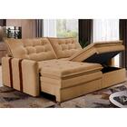 Sofá Baú Sem Caixa Retrátil 1,60m Softgel Petit Boucle Carame