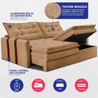 Sofá Baú Sem Caixa Retrátil 1,60m Softgel Petit Boucle Carame