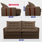 Sofá Baú Sem Caixa Retrátil 1,60m Softgel Petit Boucle Marrom