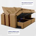 Sofá Baú Sem Caixa Retrátil 1,80m Softgel Bonnie Boucle Caram