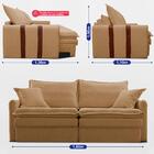 Sofá Baú Sem Caixa Retrátil 1,80m Softgel Bonnie Boucle Caram